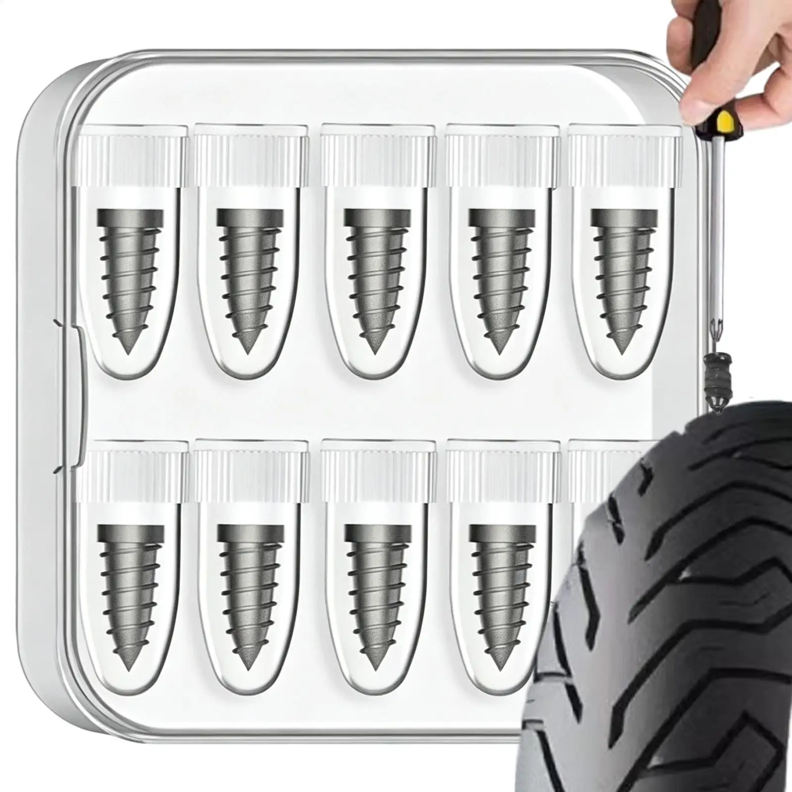 Motorcycle Patch Nails Car Tyre Repair Rubber Nails Set 10 Pcs Tire Puncture Plugs Screw Wheel Repair Kit For Truck Garage Car
Motorcycle Patch Nails Car Tyre Repair Rubber Nails Set 10 Pcs Tire Puncture Plugs Screw Wheel Repair Kit For Truck Garage Car