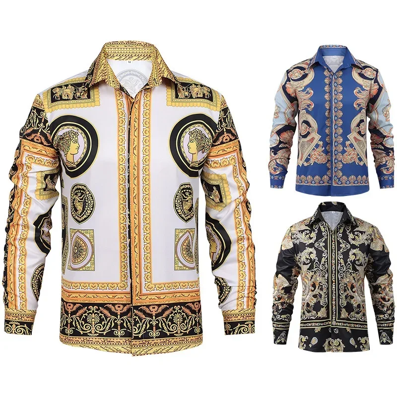 Europe and USA Spring Fall Renaissance Clothing Printed Shirts for Men and Women, Black and White Medieval Steampunk Pirate Tops
Europe and USA Spring Fall Renaissance Clothing Printed Shirts for Men and Women, Black and White Medieval Steampunk Pirate Tops