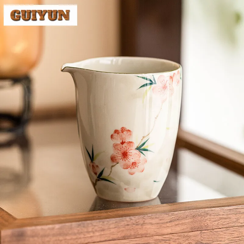 170ml Hand Painted Peach Blossom Tea Pitcher Zen Heat Resistant Tea Divider Cha Hai Household Justice Cup Teaset Accessories
170ml Hand Painted Peach Blossom Tea Pitcher Zen Heat Resistant Tea Divider Cha Hai Household Justice Cup Teaset Accessories