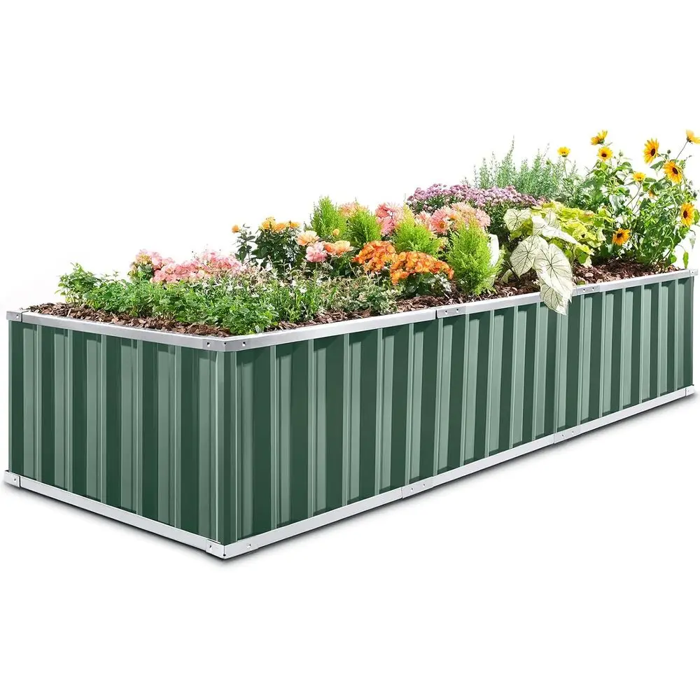 KING BIRD Galvanized Raised Garden Bed with 2 Installation Methods or DIY, 101" x 36" x 18" Heightened Planter Kit Box Outdoor o
KING BIRD Galvanized Raised Garden Bed with 2 Installation Methods or DIY, 101" x 36" x 18" Heightened Planter Kit Box Outdoor o