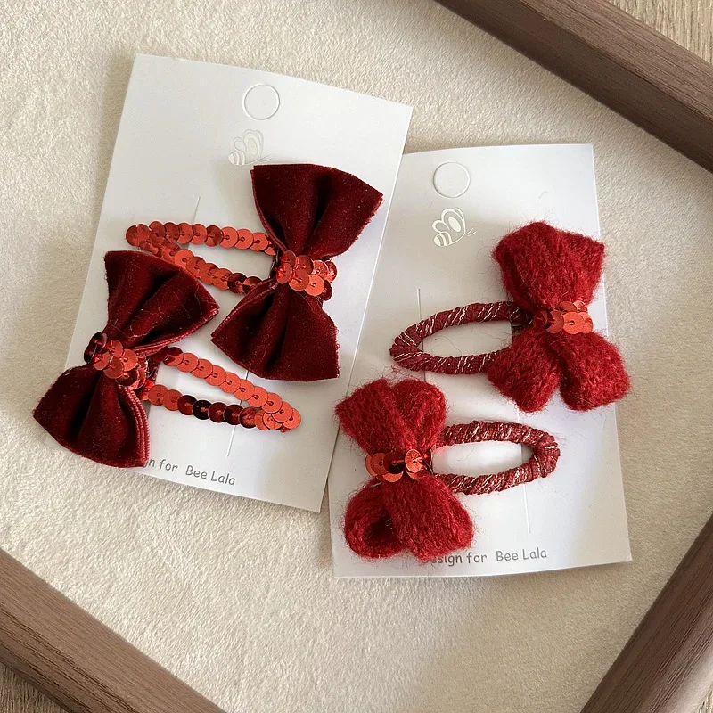 2pcs/set Cute Red Color Baby Hair Clip for Girl Velvet Knitted Bow Christmas Barrettes for Kids Hair Accessories
2pcs/set Cute Red Color Baby Hair Clip for Girl Velvet Knitted Bow Christmas Barrettes for Kids Hair Accessories