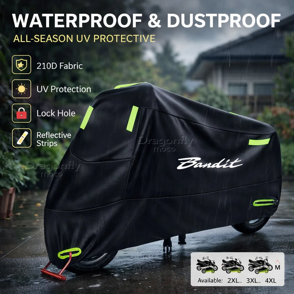 Чехол для мотоцикла SUZUKI Bandit 1200 1250 1250S 1250F 250 400 650 GSF650 GSF 650, водонепроницаемый, для улицы, защита от УФ-лучей и дождя
Чехол для мотоцикла SUZUKI Bandit 1200 1250 1250S 1250F 250 400 650 GSF650 GSF 650, водонепроницаемый, для улицы, защита от УФ-лучей и дождя