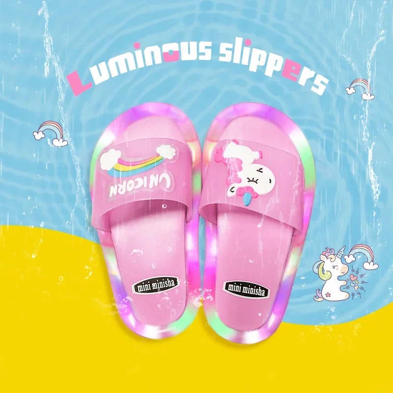 Children‘s Boys Girls Slippers Cartoon Unicorn Animals Prints Shoes Lighted Fashion Cute Shoes Bathroom Kids Toddler Slippers
Children‘s Boys Girls Slippers Cartoon Unicorn Animals Prints Shoes Lighted Fashion Cute Shoes Bathroom Kids Toddler Slippers