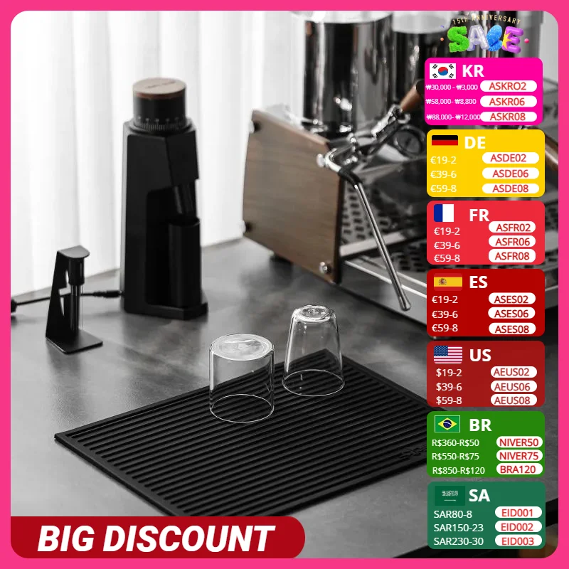 Coffee Bar Tamping Mat Dish Drying Mats for Kitchen Counter Silicone Dish Drying Mat Kitchen Dish Drying Pad Kitchen Accessories
Coffee Bar Tamping Mat Dish Drying Mats for Kitchen Counter Silicone Dish Drying Mat Kitchen Dish Drying Pad Kitchen Accessories