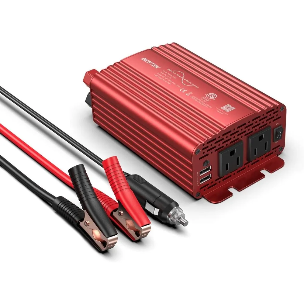 300-Watt Pure Sine Wave Power Inverter - Converts 12V DC to 110V AC with Dual USB Ports Car Adapter
300-Watt Pure Sine Wave Power Inverter - Converts 12V DC to 110V AC with Dual USB Ports Car Adapter