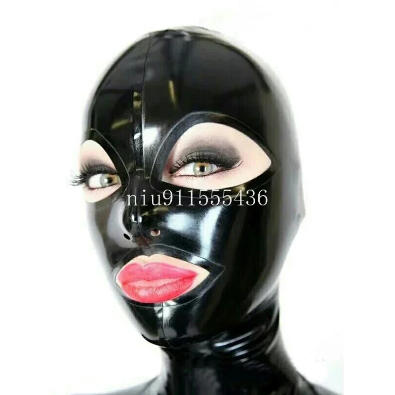 Latex Mask Black Rubber Hoods with Open Big Eyes and Open Mouth Cosplay Latex Mask Custom Size For Men Women
Latex Mask Black Rubber Hoods with Open Big Eyes and Open Mouth Cosplay Latex Mask Custom Size For Men Women