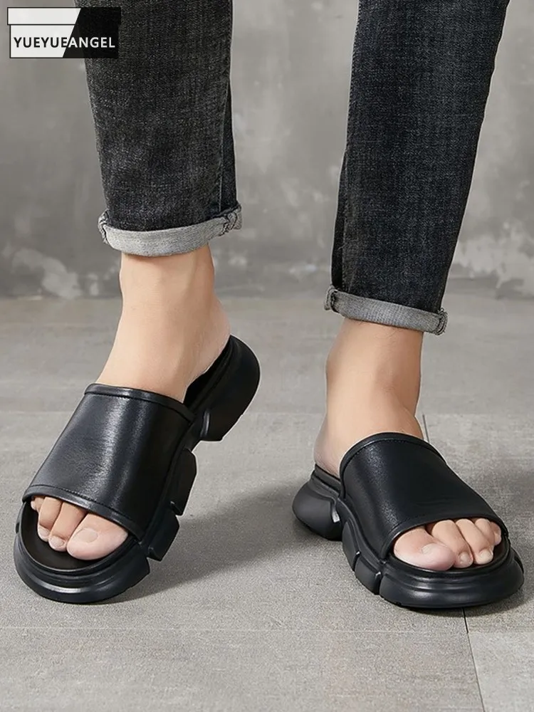 Мужские летние тапочки на платформе из натуральной яловой кожи для отдыха, винтажные мужские удобные дышащие пляжные слипоны ручной работы 
Мужские летние тапочки на платформе из натуральной яловой кожи для отдыха, винтажные мужские удобные дышащие пляжные слипоны ручной работы