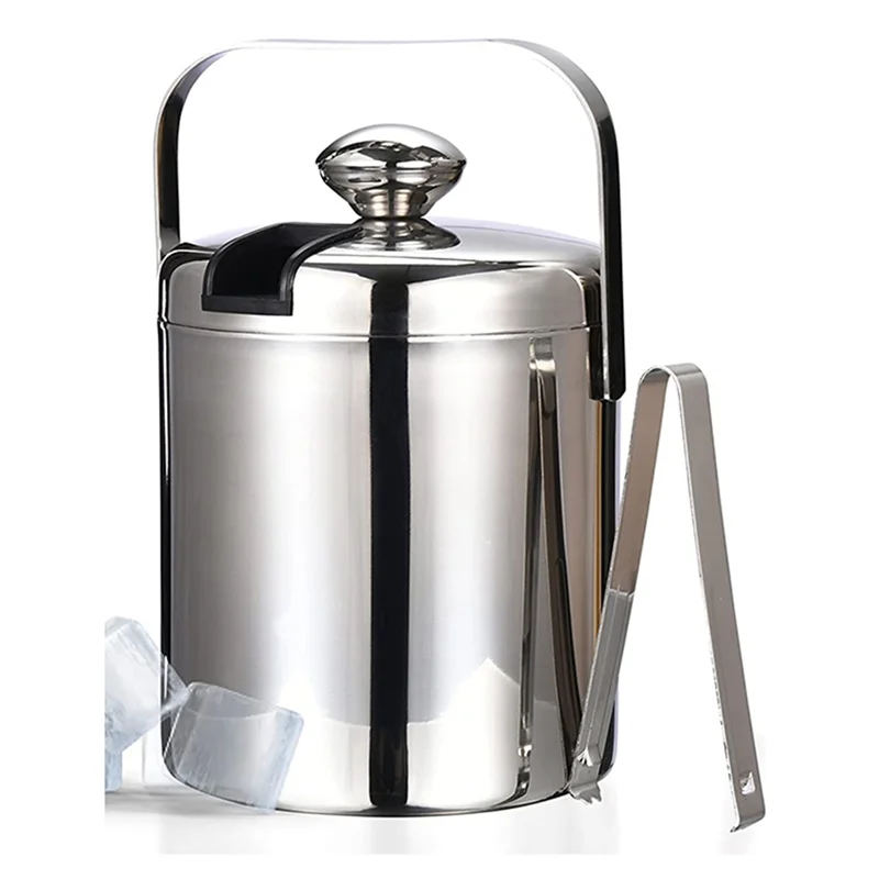 Insulated Ice Bucket With Lid - Double-Walled Ice Bucket With Ice Tongs Compartment- Ice Cube Container Buckets
Insulated Ice Bucket With Lid - Double-Walled Ice Bucket With Ice Tongs Compartment- Ice Cube Container Buckets