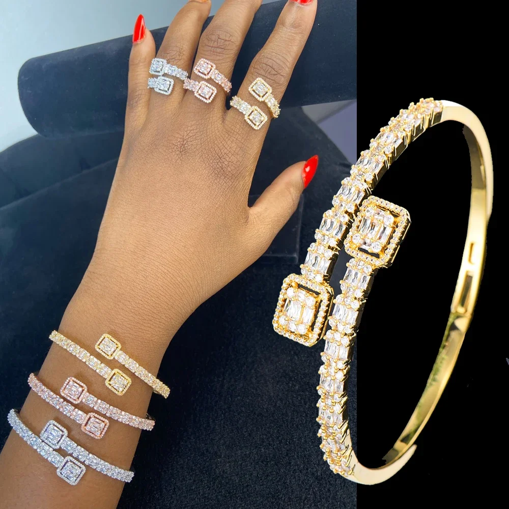 Kellybola New Trendy New Luxury Stackable Bangle Ring Set For Women Bridal Wedding Party Show Shiny Charm Ladies Romantic Gift
Kellybola New Trendy New Luxury Stackable Bangle Ring Set For Women Bridal Wedding Party Show Shiny Charm Ladies Romantic Gift