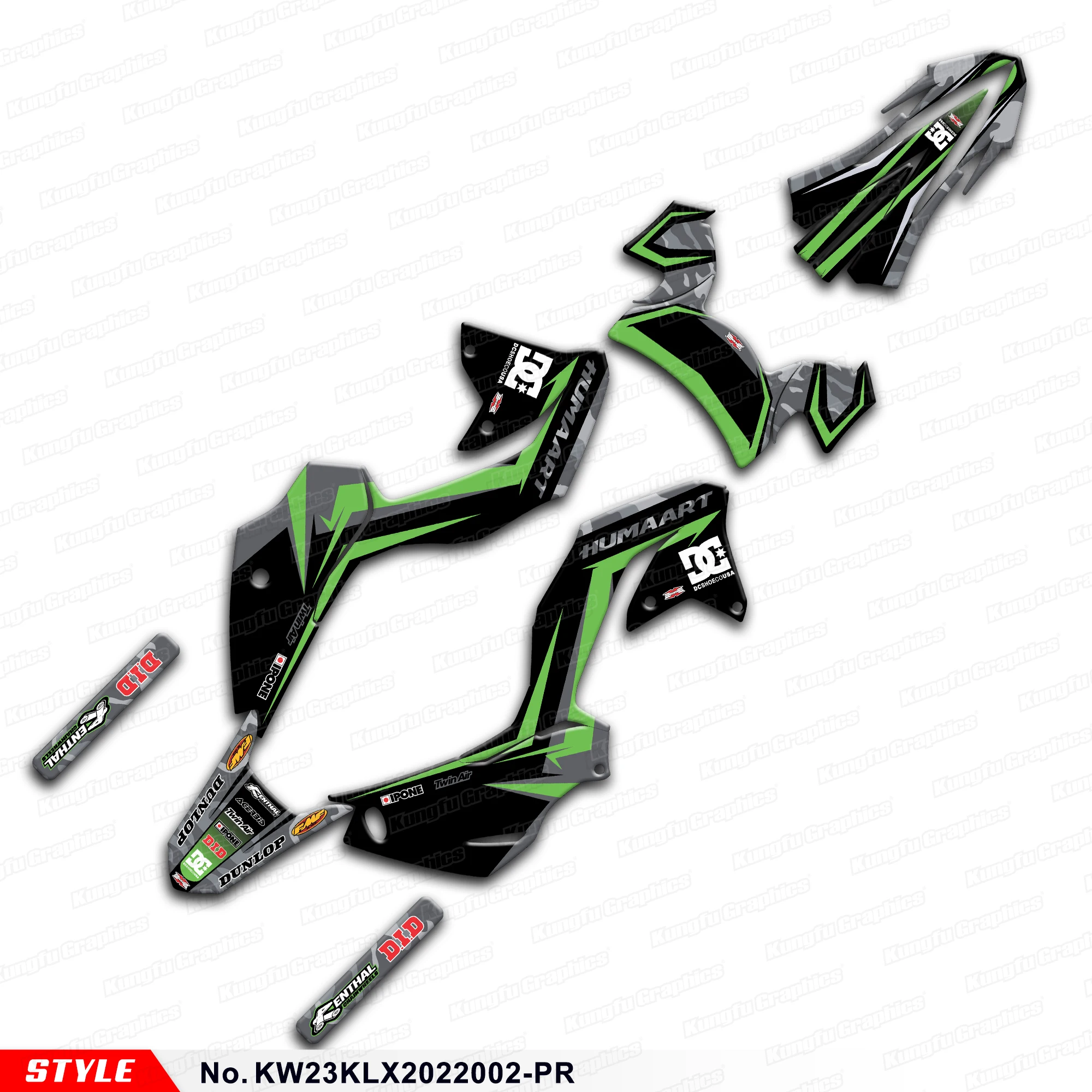 Motorcycle Graphics Adhesive Sticker for Kawasaki KLX230 2020 2021 2022, KW23KLX2022002-PR
Motorcycle Graphics Adhesive Sticker for Kawasaki KLX230 2020 2021 2022, KW23KLX2022002-PR