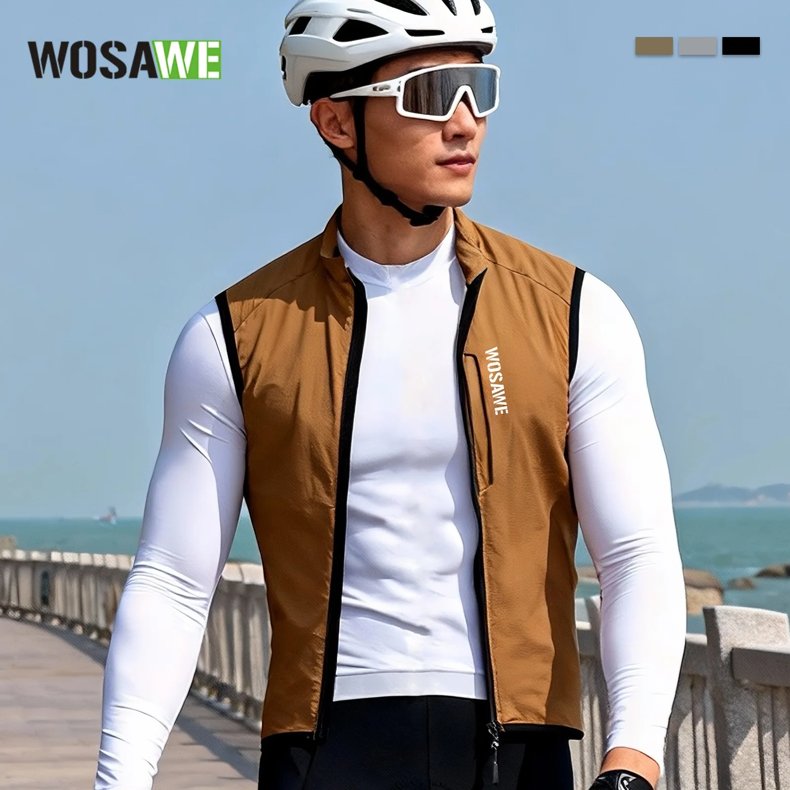 WOSAWE Spring Summer Road Cycling Sleeveless Windbreaker Windproof Water Splashing Jacket Men's Women's Cycling Clothes BE217
WOSAWE Spring Summer Road Cycling Sleeveless Windbreaker Windproof Water Splashing Jacket Men's Women's Cycling Clothes BE217