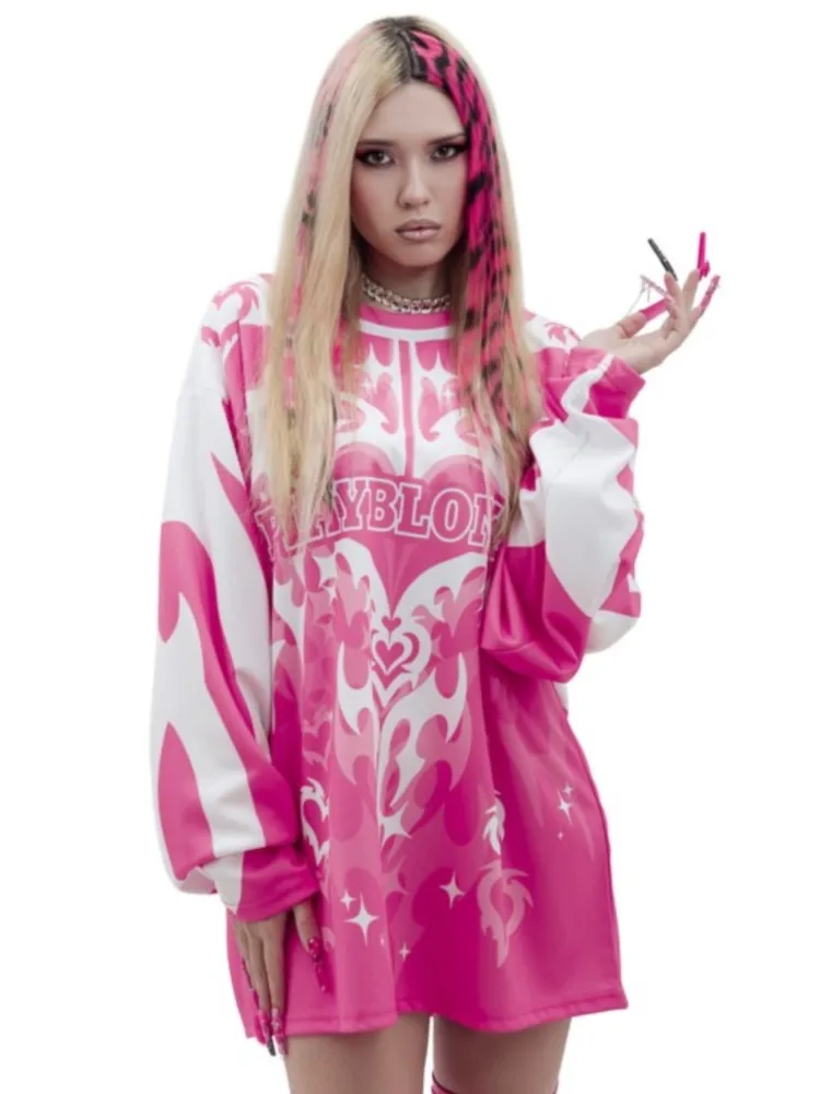American Style Women's Loose Long Sleeved Pullover T Shirt Y2K Vintage Gothic Sweet Pink Love Graphic Unisex Casual Streetwear
American Style Women's Loose Long Sleeved Pullover T Shirt Y2K Vintage Gothic Sweet Pink Love Graphic Unisex Casual Streetwear