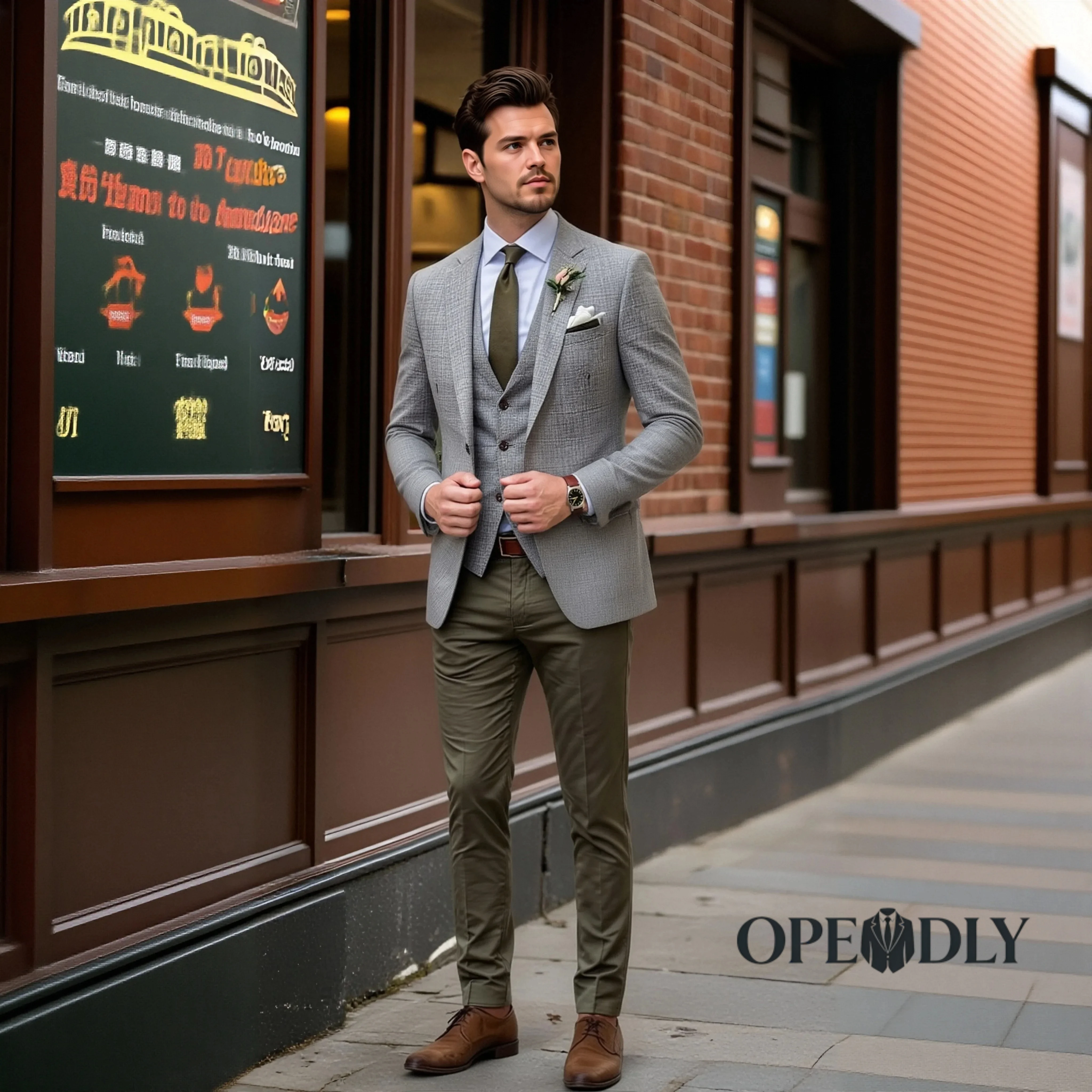 OPEODLY Men Custom Tailored Three Piece Suit Slim Fit Tuxedo for Wedding Business Formal Blazer Vest Pants
OPEODLY Men Custom Tailored Three Piece Suit Slim Fit Tuxedo for Wedding Business Formal Blazer Vest Pants