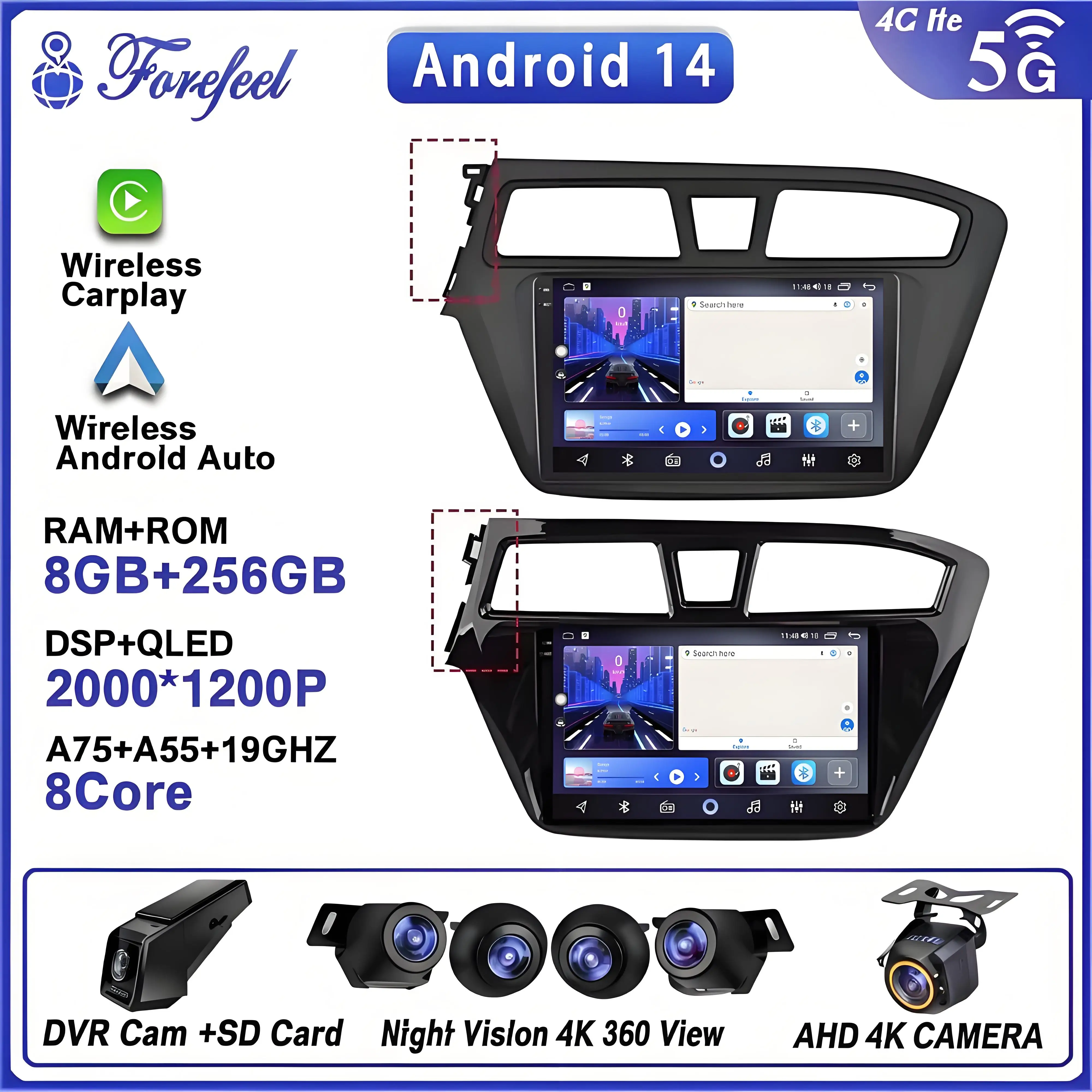Android 14 For Hyundai i20 2 II GB 2014 - 2018 Monitor Screen TV Multimedia Autoradio Navigation Stereo Radio GPS Video Player
Android 14 For Hyundai i20 2 II GB 2014 - 2018 Monitor Screen TV Multimedia Autoradio Navigation Stereo Radio GPS Video Player