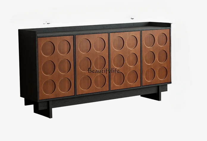 French retro solid wood dining side cabinet, living room against the wall storage retro dining preparation cabinet
French retro solid wood dining side cabinet, living room against the wall storage retro dining preparation cabinet