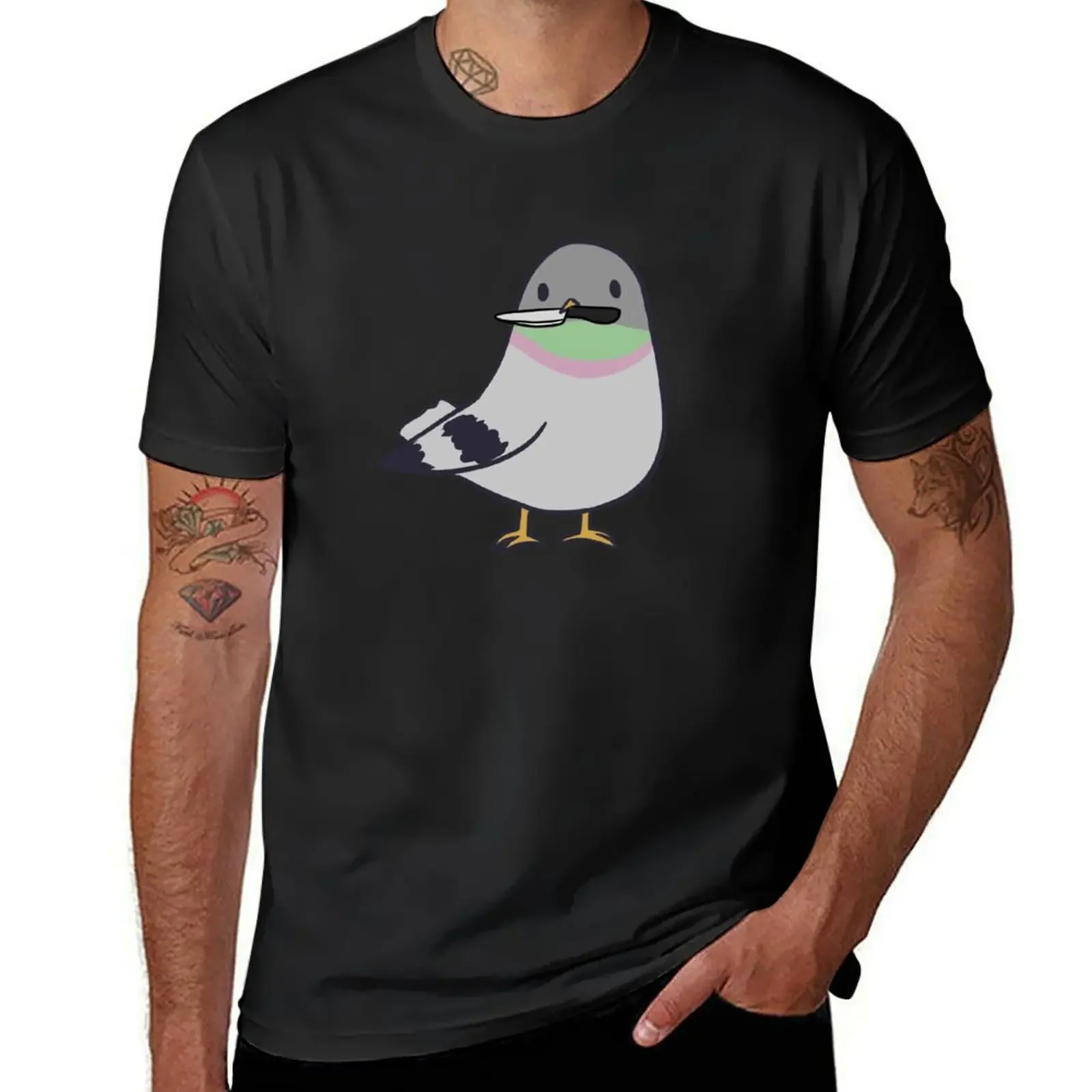 Cute Pigeon with knife T-Shirt baggy shirts quick drying essential t shirt shirts men graphic
Cute Pigeon with knife T-Shirt baggy shirts quick drying essential t shirt shirts men graphic