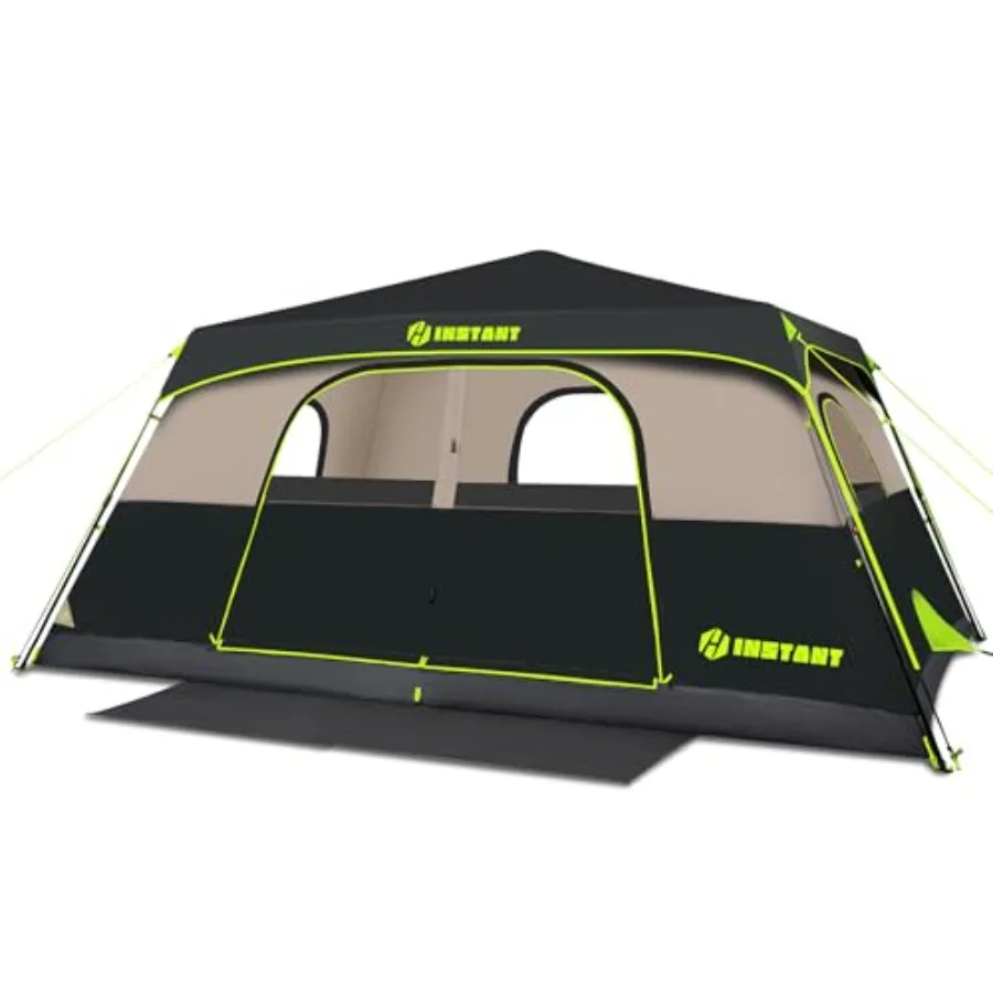 Camping instant tent for 4/6/8/10 persons, polyester waterproof material, gray/black color, 60-second pop-up setup with rainfly
Camping instant tent for 4/6/8/10 persons, polyester waterproof material, gray/black color, 60-second pop-up setup with rainfly