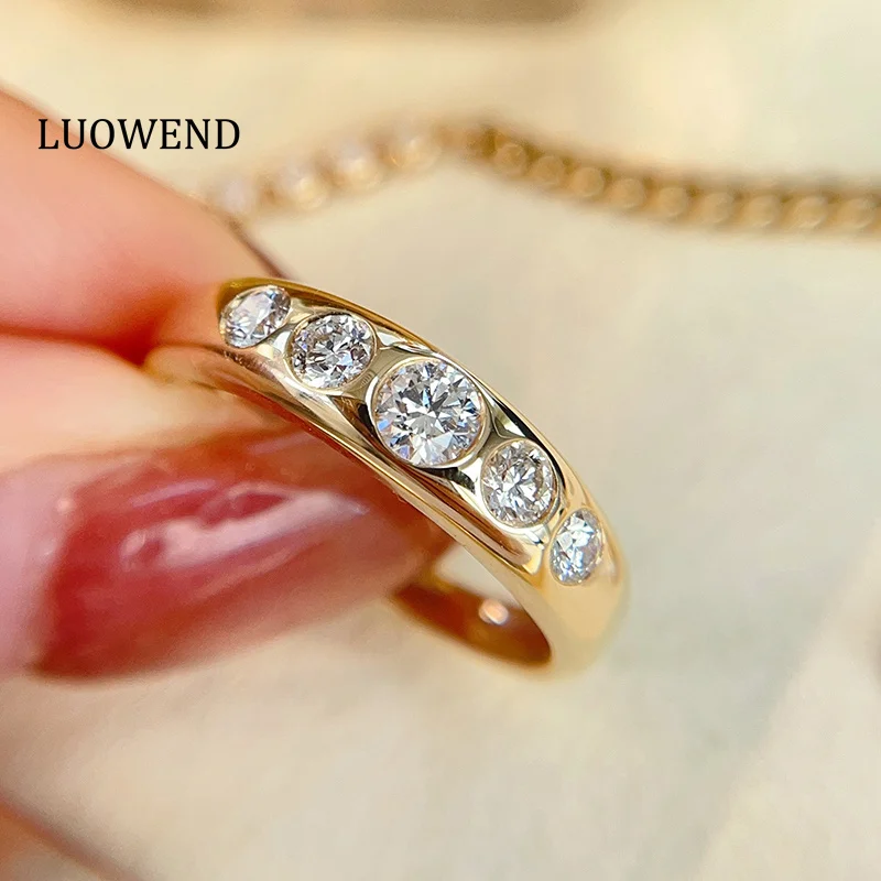 LUOWEND 100% 18K Yellow Gold Rings Luxury Vintage Style 0.45carat Real Natural Diamond Cocktail Ring for Women Fine Jewelry
LUOWEND 100% 18K Yellow Gold Rings Luxury Vintage Style 0.45carat Real Natural Diamond Cocktail Ring for Women Fine Jewelry