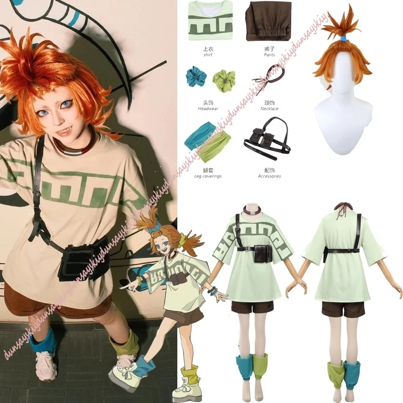 GACHIAKUTA Remlin Tisak Cosplay Costumes Wig Accessories Green Top Shorts Costumes Cosplay Costumes Sets
GACHIAKUTA Remlin Tisak Cosplay Costumes Wig Accessories Green Top Shorts Costumes Cosplay Costumes Sets
