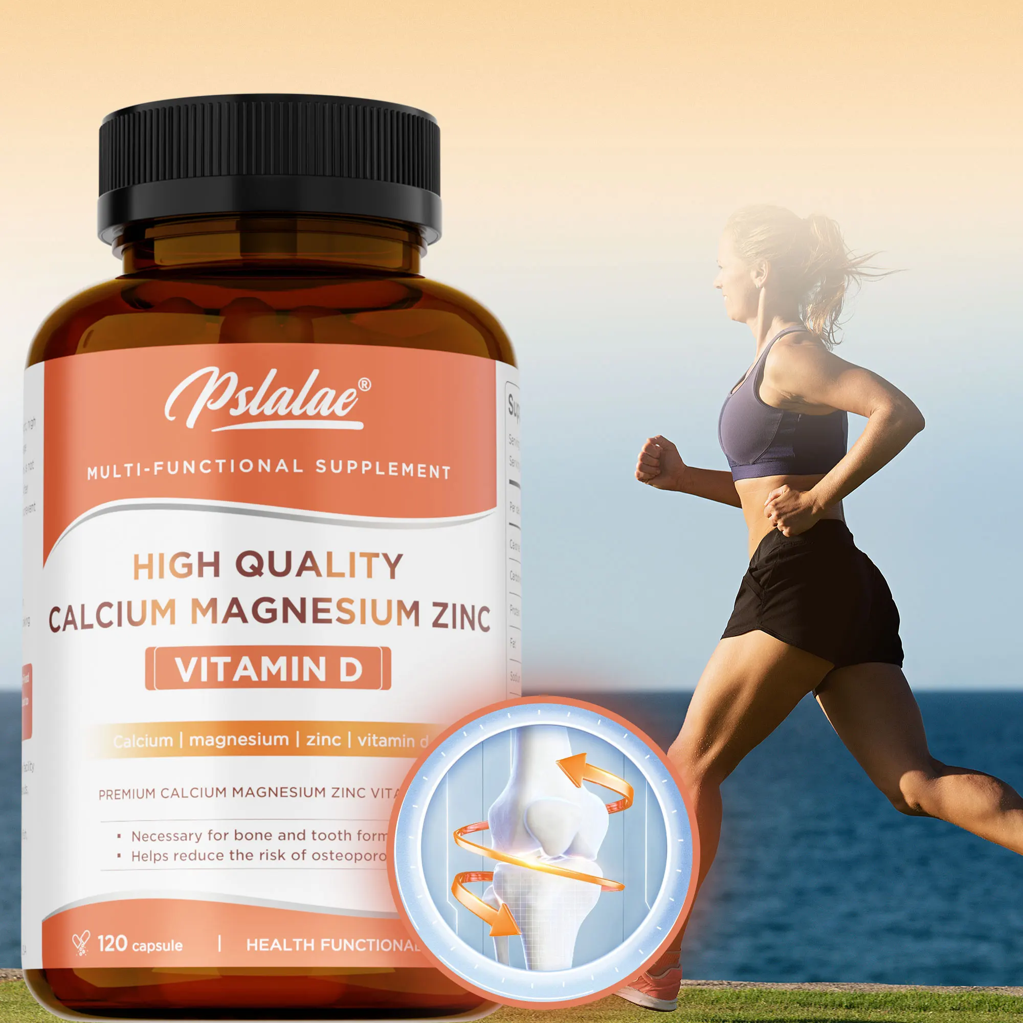 Calcium Magnesium Zinc Capsules - with Vitamin D, Improves Mood, Supports Bone, Nerve and Muscle Health, Increases Energy Levels
Calcium Magnesium Zinc Capsules - with Vitamin D, Improves Mood, Supports Bone, Nerve and Muscle Health, Increases Energy Levels