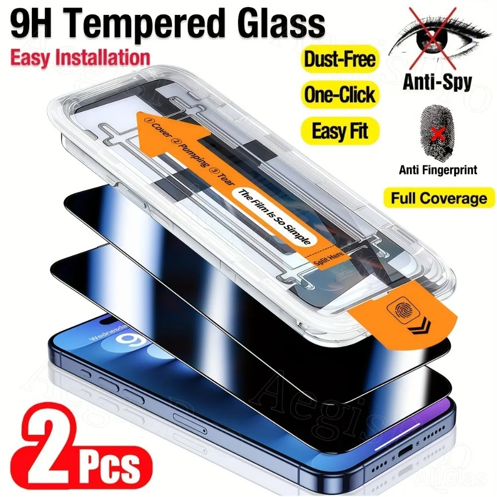 2Pcs Dust Free Installation Privacy Screen Protector for IPhone 17 16 14 11 12 13 15 Pro Max 7 8 Plus Mini X XR Anti-spy Glass
2Pcs Dust Free Installation Privacy Screen Protector for IPhone 17 16 14 11 12 13 15 Pro Max 7 8 Plus Mini X XR Anti-spy Glass