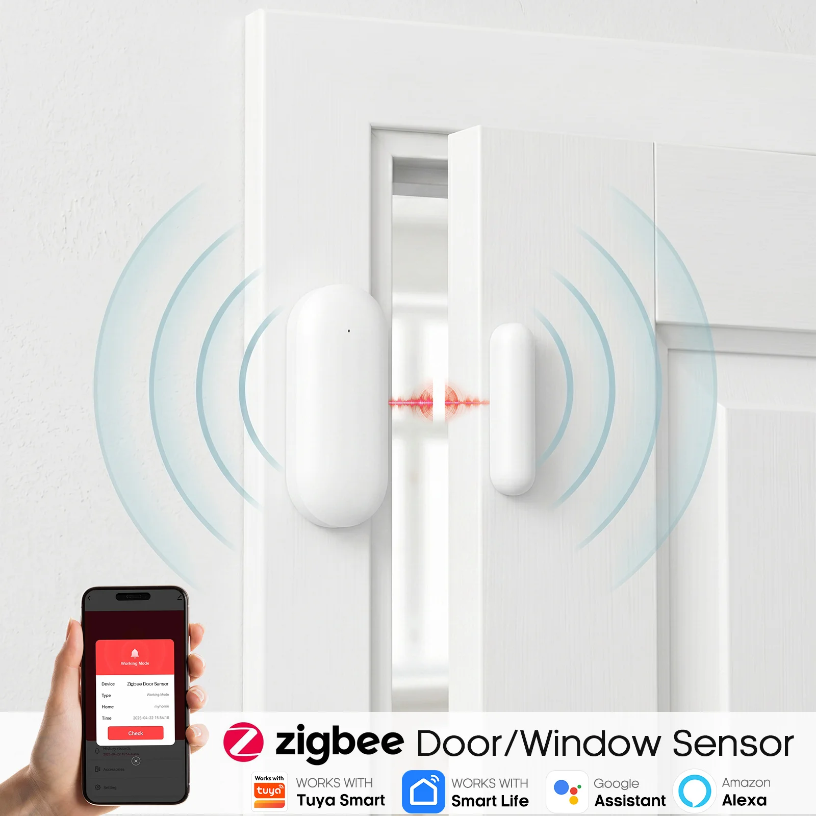 Tuya Zigbee Door Window Sensor Real-time Detection Security Protection Work with Amazon Alexa/Google Assistant Smart Life
Tuya Zigbee Door Window Sensor Real-time Detection Security Protection Work with Amazon Alexa/Google Assistant Smart Life