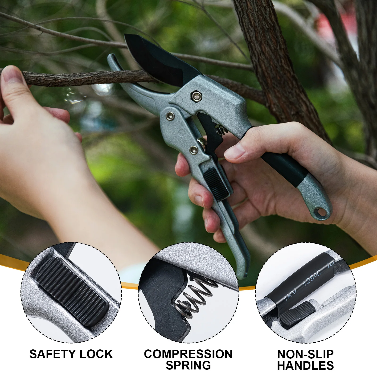 Garden Pruning Shear with Sk5 Stainless Steel Blades Flower Scissors Pruning Tool Grape Fruit Picking Weed Household Potted 2024
Garden Pruning Shear with Sk5 Stainless Steel Blades Flower Scissors Pruning Tool Grape Fruit Picking Weed Household Potted 2024