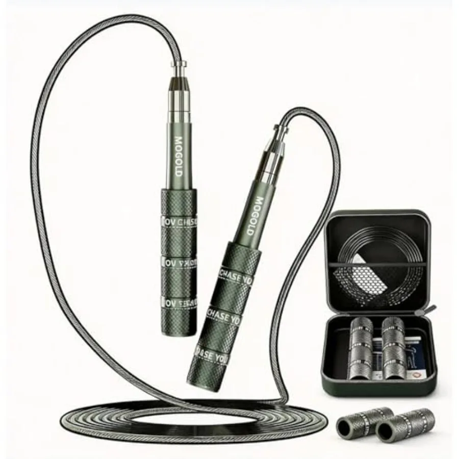 Retractable Jump Rope - No Tool Adjustable, Fits in Pocket, Tangle-Free Steel Cable for Travel and Gym
Retractable Jump Rope - No Tool Adjustable, Fits in Pocket, Tangle-Free Steel Cable for Travel and Gym