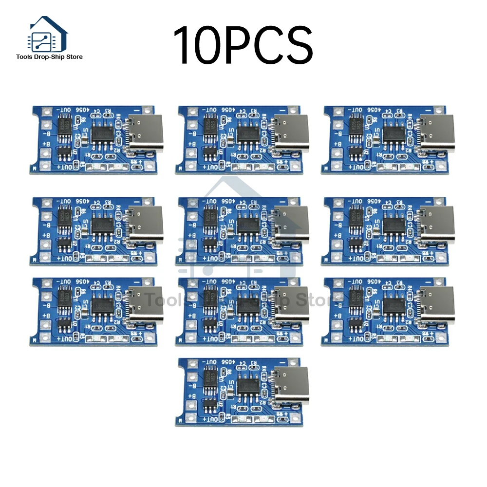 10 шт. TP4056 1A 5 В литиевая батарея, модуль зарядной платы, интерфейс Micro USB/Type-c, защита от зарядки 2-в-1
10 шт. TP4056 1A 5 В литиевая батарея, модуль зарядной платы, интерфейс Micro USB/Type-c, защита от зарядки 2-в-1