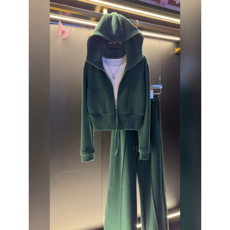 Fashionable Anti-Aging Green Casual Sporty Women's Set Thickened Hoodie Two-Piece Set for Autumn Winter Spring High Waist Lon...
Fashionable Anti-Aging Green Casual Sporty Women's Set Thickened Hoodie Two-Piece Set for Autumn Winter Spring High Waist Lon...