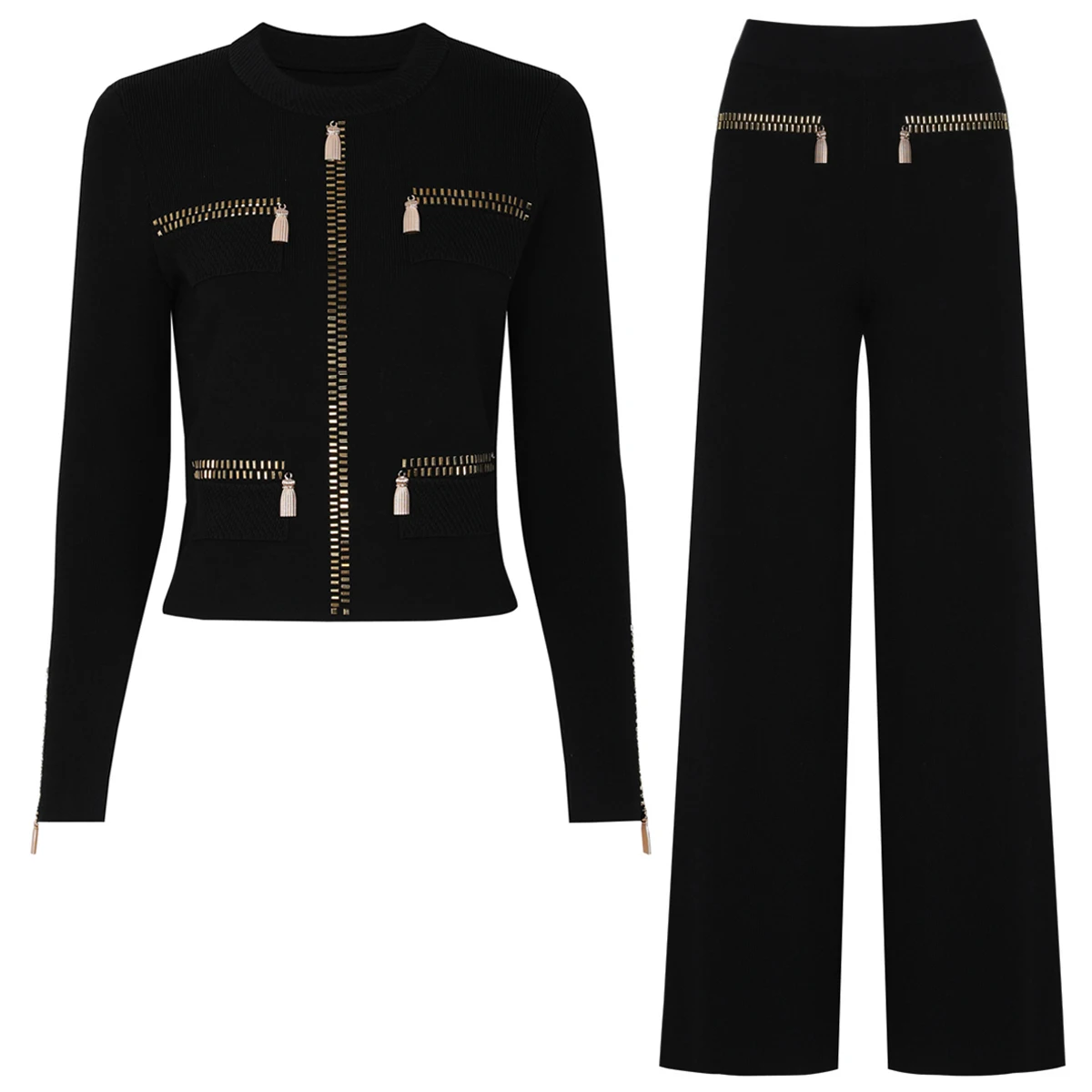 High Quality Spring Autumn Fashion Hot Diamond Elastic Knitted Casual Hoodie Top Pants Women Set 22026 New Ladies Tracksuit
High Quality Spring Autumn Fashion Hot Diamond Elastic Knitted Casual Hoodie Top Pants Women Set 22026 New Ladies Tracksuit