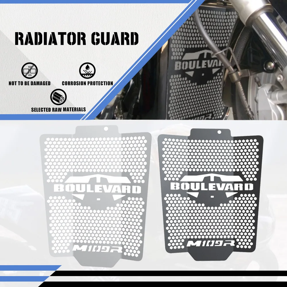 Защитная решетка радиатора мотоцикла, крышка Intrumer M1800R VZR1800 для Suzuki Boulevard M109R 2006-2023-2024, защитные аксессуары 
Защитная решетка радиатора мотоцикла, крышка Intrumer M1800R VZR1800 для Suzuki Boulevard M109R 2006-2023-2024, защитные аксессуары