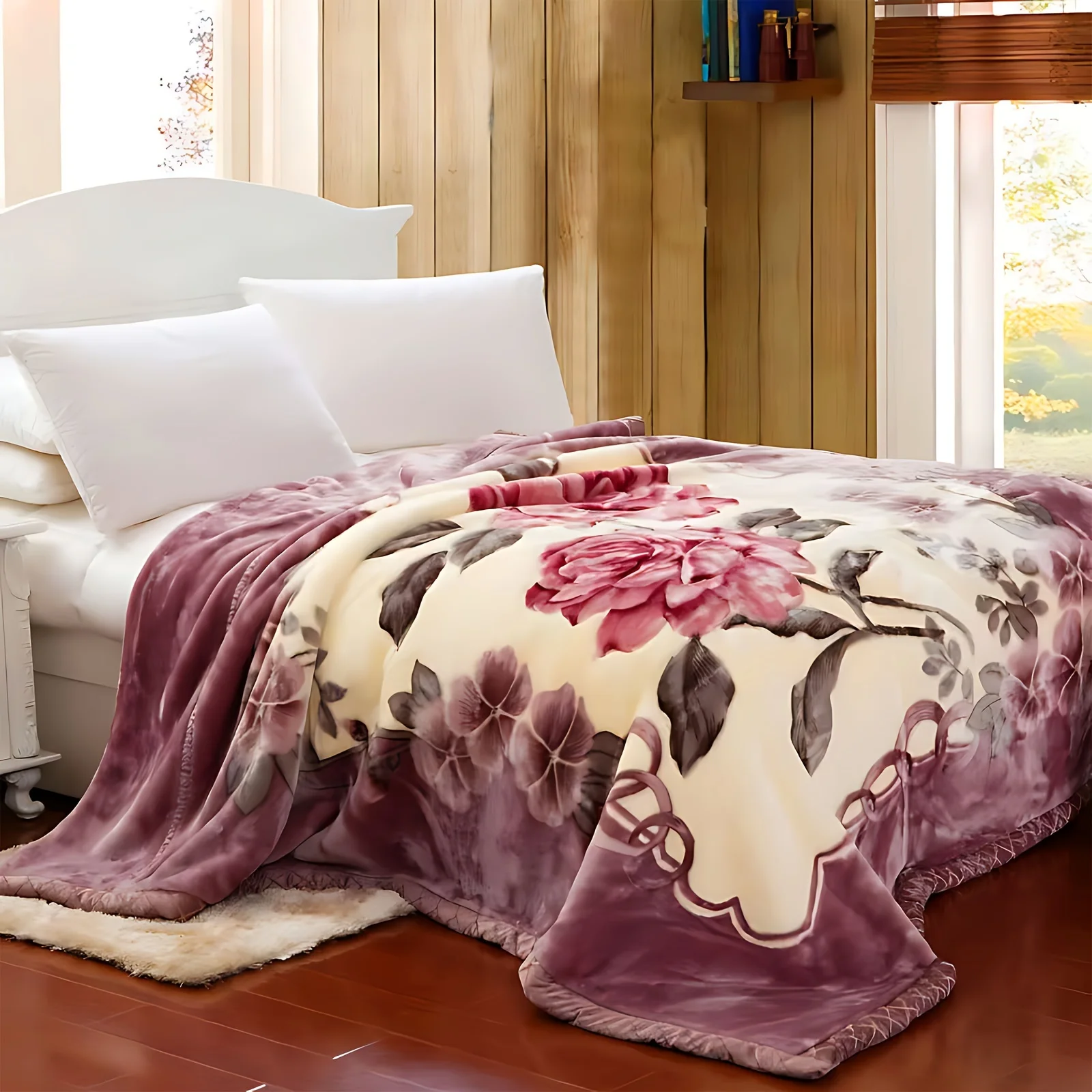 2 Ply Reversible Fleece Blanket 4.4/6.6/7.7lbs Raschel Soft Plush Warm Blanket Korean Style Bedding Blanket for Autumn Winter JUYHGV
2 Ply Reversible Fleece Blanket 4.4/6.6/7.7lbs Raschel Soft Plush Warm Blanket Korean Style Bedding Blanket for Autumn Winter JUYHGV