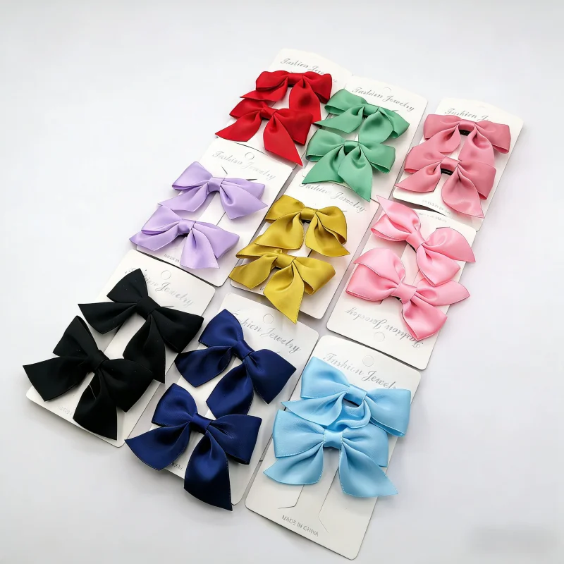 2PCS Solid Color Satin Bow Hair Clips for Baby Girls Cute Hair Barrettes Accessories for Kids Daily Wear Party Photo Shoot
2PCS Solid Color Satin Bow Hair Clips for Baby Girls Cute Hair Barrettes Accessories for Kids Daily Wear Party Photo Shoot