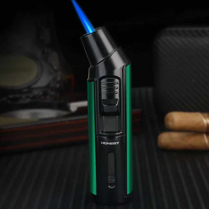 Металлическая многофункциональная Бутановая газовая зажигалка Honest Elbow с синим пламенем
Металлическая многофункциональная Бутановая газовая зажигалка Honest Elbow с синим пламенем