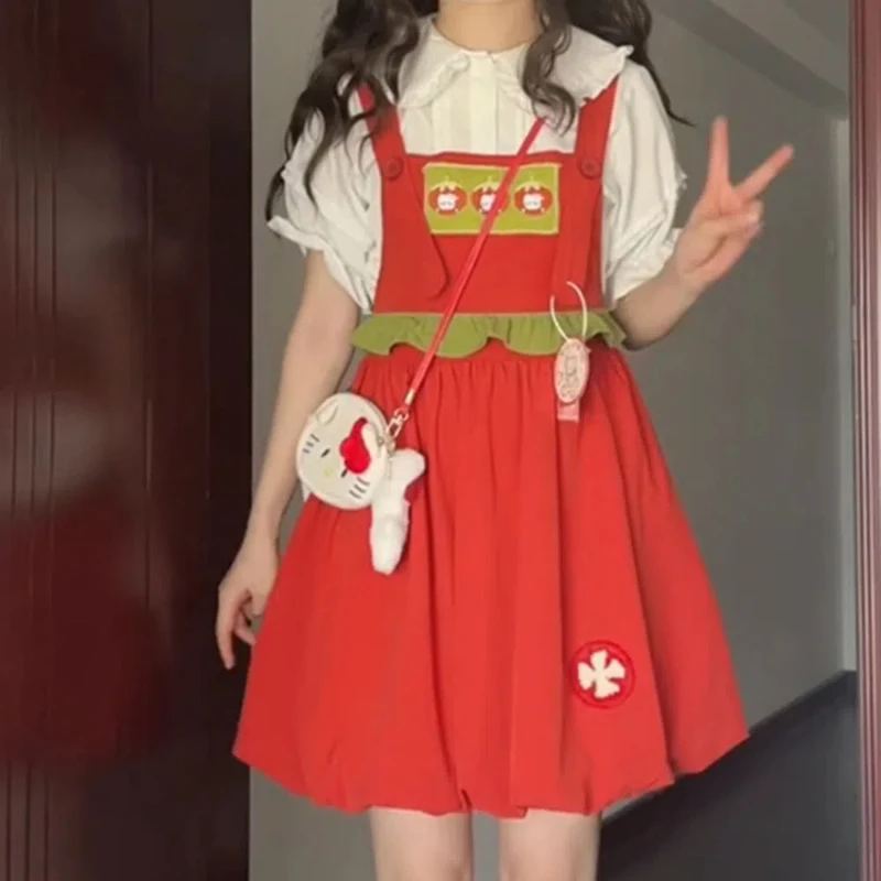 Summer College Set Cute New Shoulder Strap Flower Bud Design Bow Dress Doll Shirt
Summer College Set Cute New Shoulder Strap Flower Bud Design Bow Dress Doll Shirt