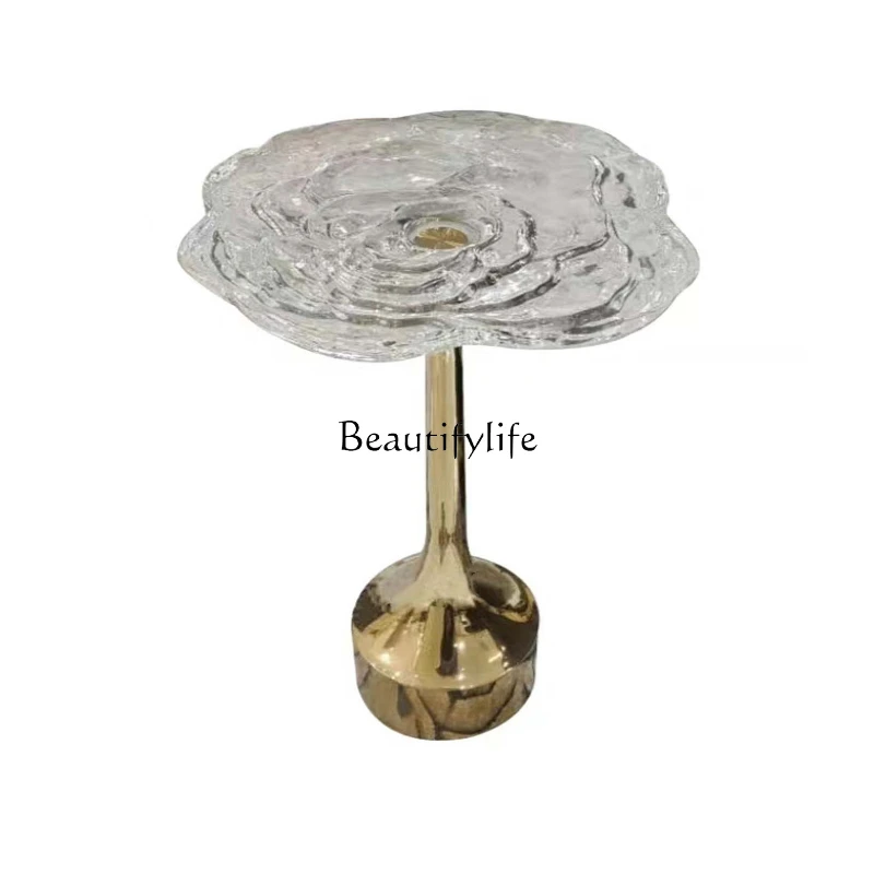 American light luxury rose crystal corner few stainless steel sofa edge few small coffee table
American light luxury rose crystal corner few stainless steel sofa edge few small coffee table