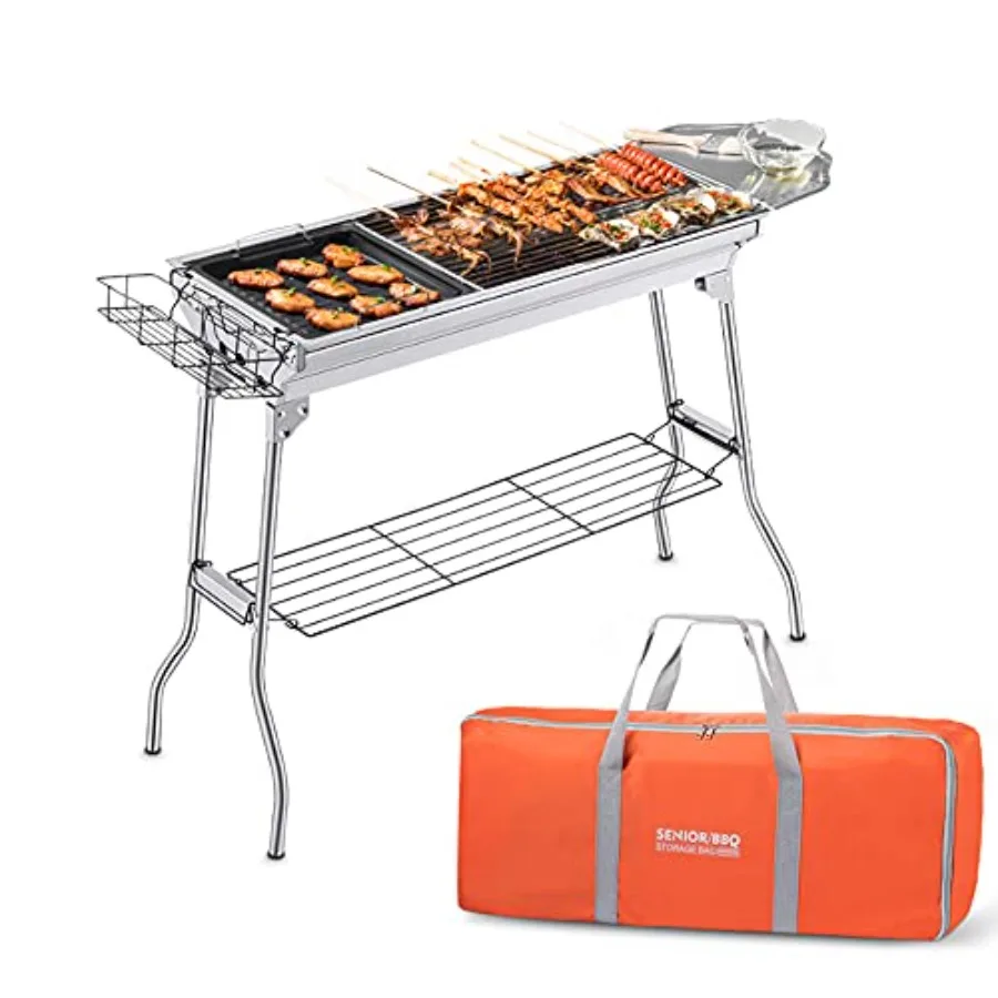 Portable Charcoal Grill, Outdoor BBQ Grill for Christmas Picnic, Thanksgiving Family Gathering and Backyard Barbecue, With Stor
Portable Charcoal Grill, Outdoor BBQ Grill for Christmas Picnic, Thanksgiving Family Gathering and Backyard Barbecue, With Stor
