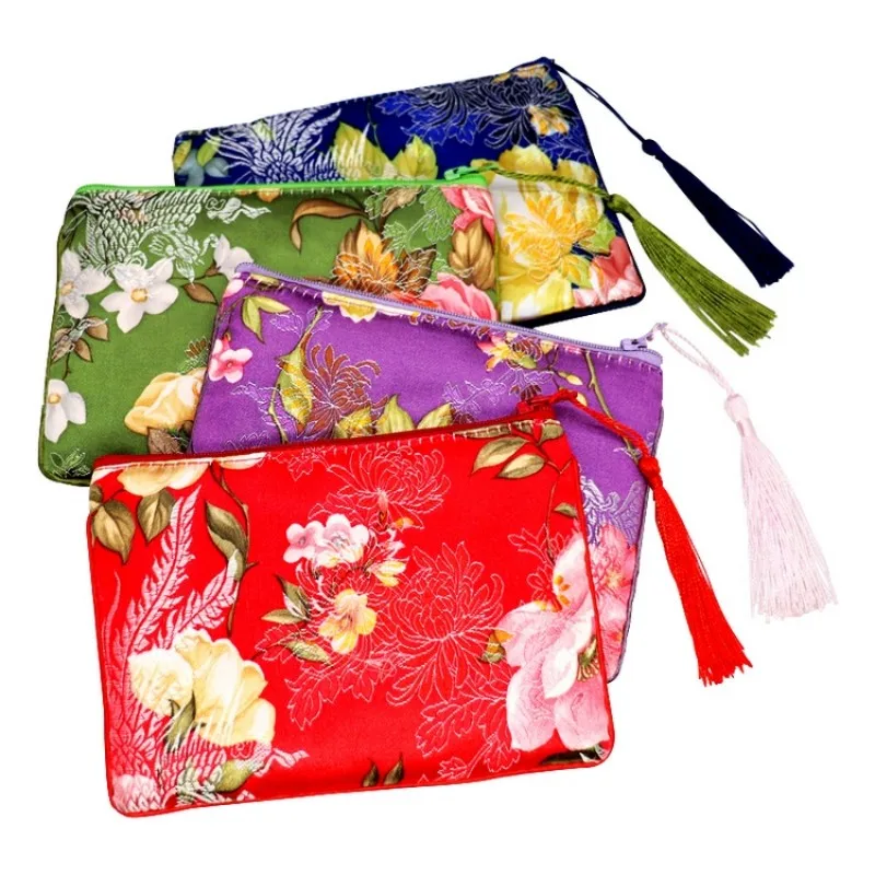 Custom Cloth Zipper Purse Pouch Bags Thick Luxury Flower Silk Brocade Jewelry Gift Bag Tassel 50pcs
Custom Cloth Zipper Purse Pouch Bags Thick Luxury Flower Silk Brocade Jewelry Gift Bag Tassel 50pcs