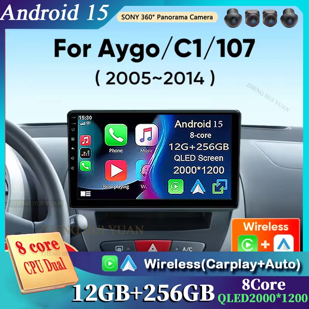 Android 15 Car Radio for Peugeot 107 Toyota Aygo Citroen C1 2005-2014 with Wireless Carplay Android Auto Multimedia Player 2 DIN
Android 15 Car Radio for Peugeot 107 Toyota Aygo Citroen C1 2005-2014 with Wireless Carplay Android Auto Multimedia Player 2 DIN