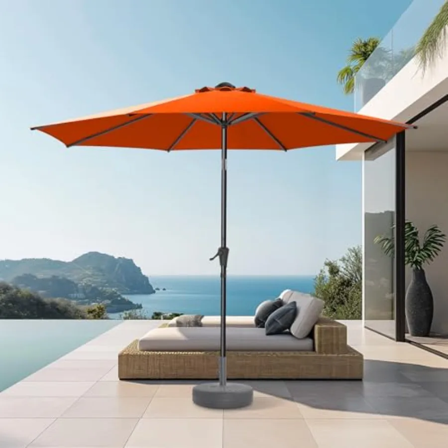 9Feet Outdoor Patio Umbrella - Market Table Pool Deck Umbrella UPF50+ UV Protection with Push Button Tilt Crank and 8 Sturdy Ri
9Feet Outdoor Patio Umbrella - Market Table Pool Deck Umbrella UPF50+ UV Protection with Push Button Tilt Crank and 8 Sturdy Ri