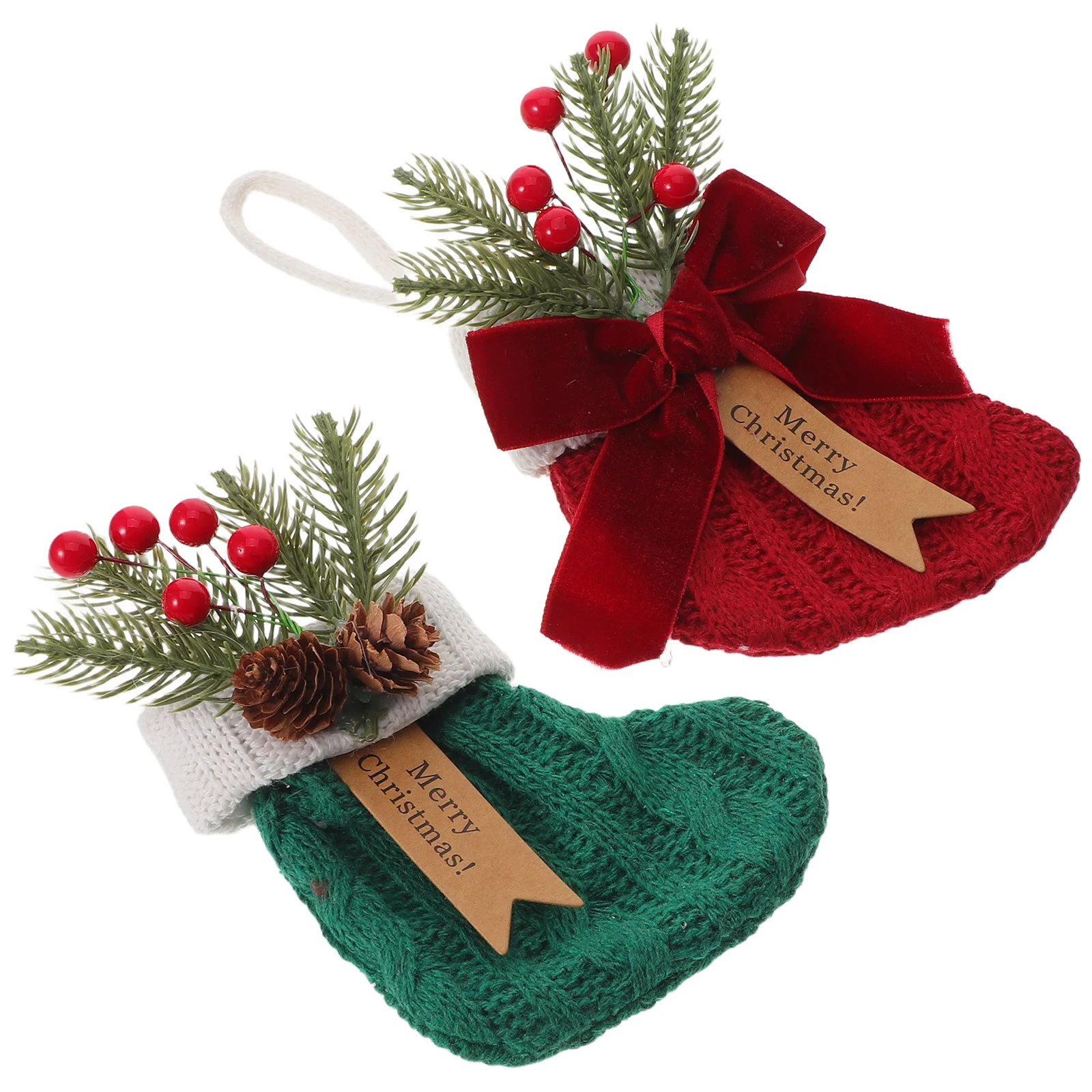 2Pcs Small Knit Stockings Holiday Ornaments Reusable Christmas Decorations Festive Tree Pendant for Candy Snacks Home Mantel
2Pcs Small Knit Stockings Holiday Ornaments Reusable Christmas Decorations Festive Tree Pendant for Candy Snacks Home Mantel