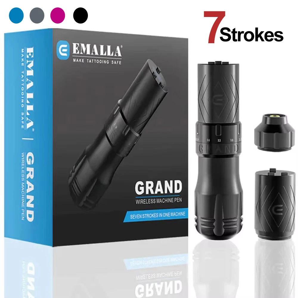 EMALLA GRAND Wireless Tattoo Machine Pen 7 Strokes Adjustable High Capacity Battery Coreless Motor Tattoo Pen for Tattoo Artists
EMALLA GRAND Wireless Tattoo Machine Pen 7 Strokes Adjustable High Capacity Battery Coreless Motor Tattoo Pen for Tattoo Artists