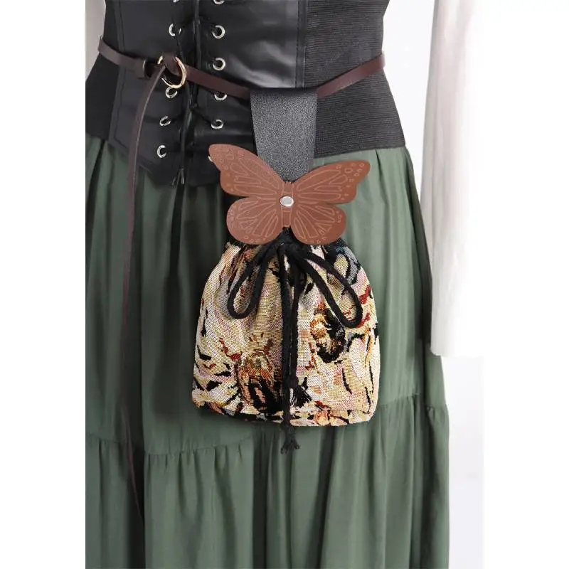 WENAM Medieval Waist Pouch Belt Vintage Butterfly Drawstring Bag for Renaissance Costume Accessories for Halloween Daily Use
WENAM Medieval Waist Pouch Belt Vintage Butterfly Drawstring Bag for Renaissance Costume Accessories for Halloween Daily Use