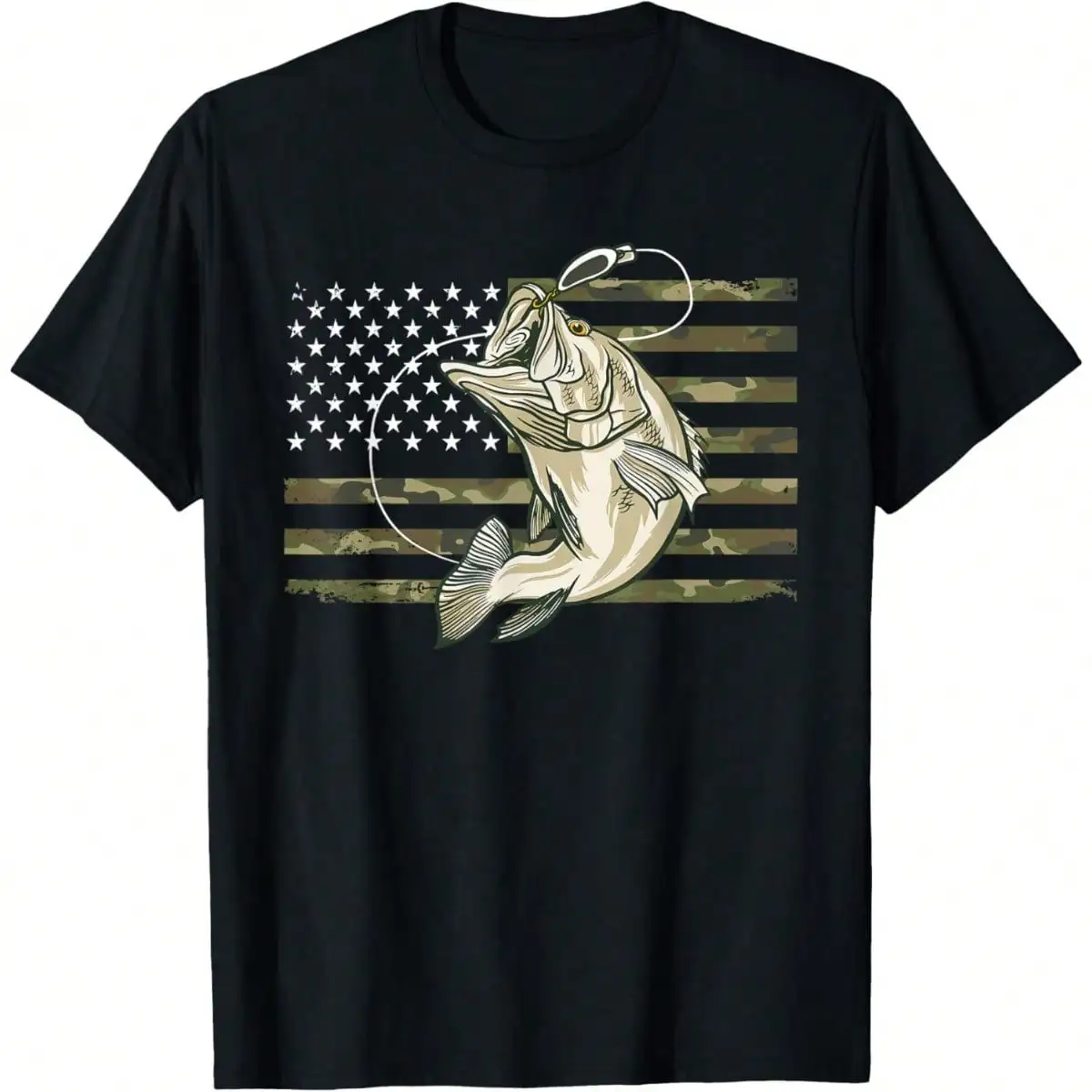 Men's Funny T-Shirt Graphic T-Shirt For Men Fishing Camouflage US American Flag Bass Fish Fisherman Camo T-Shirt Soft Fabric
Men's Funny T-Shirt Graphic T-Shirt For Men Fishing Camouflage US American Flag Bass Fish Fisherman Camo T-Shirt Soft Fabric