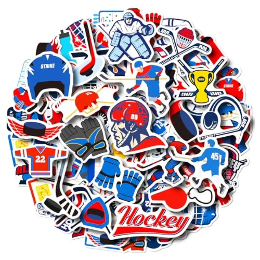 100 Pack Ice Hockey Stickers, Hockey Party Favors Decorations Gifts, Waterproof Stickers for Water Bottle Laptop Computer Phone
100 Pack Ice Hockey Stickers, Hockey Party Favors Decorations Gifts, Waterproof Stickers for Water Bottle Laptop Computer Phone