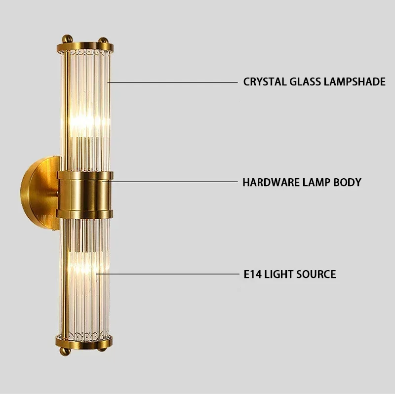 SANDYHA Modern Minimalist Metal Wall Lamp Creative Crystal Lampshade Design LED Light Living Room Dining Table Lighting Fixtures
SANDYHA Modern Minimalist Metal Wall Lamp Creative Crystal Lampshade Design LED Light Living Room Dining Table Lighting Fixtures