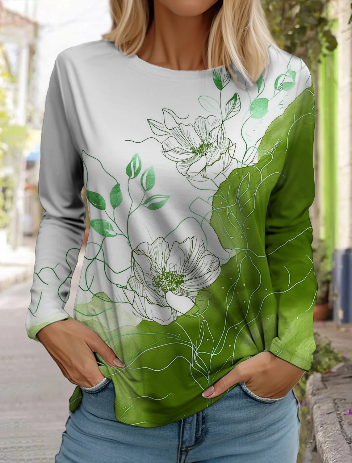 2024 women's Hawaiian style fashion tops long sleeve round neck pullover casual long sleeve t-shirt new 3d printed floral print
2024 women's Hawaiian style fashion tops long sleeve round neck pullover casual long sleeve t-shirt new 3d printed floral print