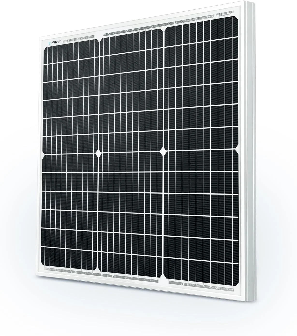 50W High-Efficiency Solar Panel, 12V Monocrystalline PV Module for RV Marine Rooftop Farm Battery Off-Grid Applications