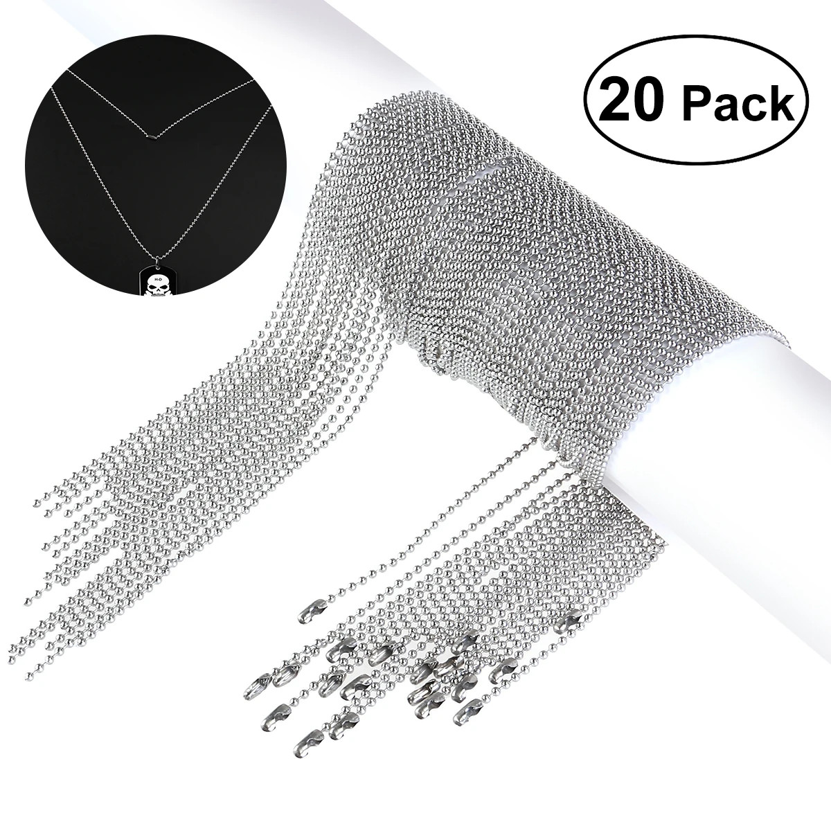 Ball Beads Chain Ball Chain Necklace Stainless steel ball chain long ball chain Dog Tag Chain Necklace
Ball Beads Chain Ball Chain Necklace Stainless steel ball chain long ball chain Dog Tag Chain Necklace